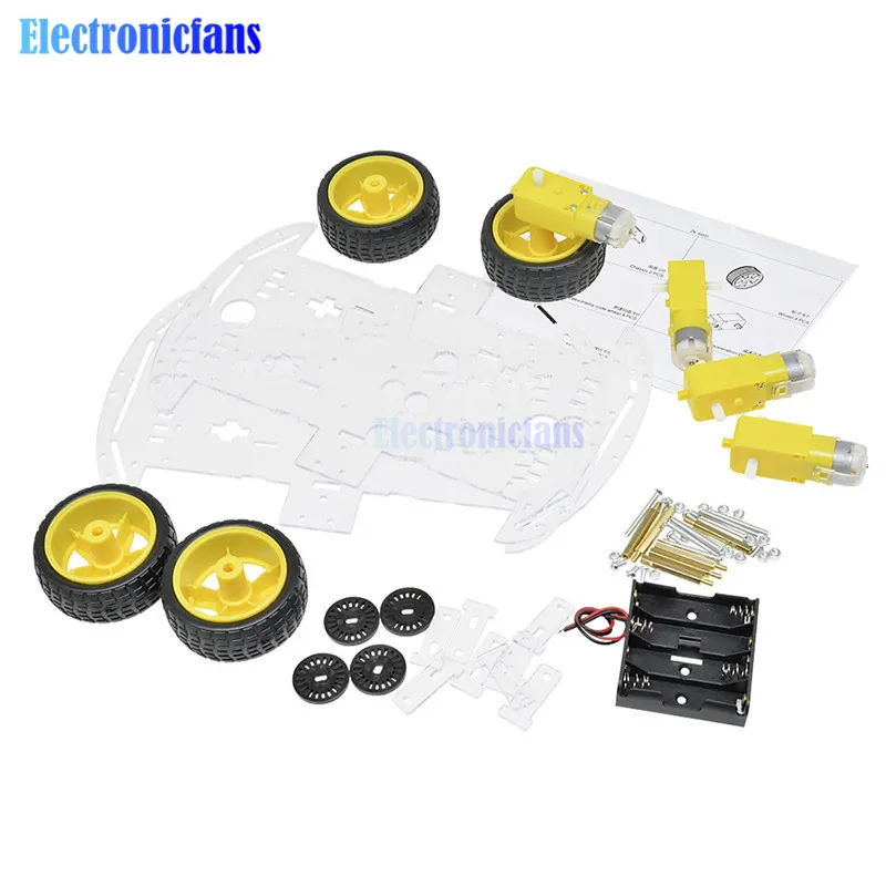 Diy Электронный умный автомобильный комплект 4WD робот комплекты автомобильных