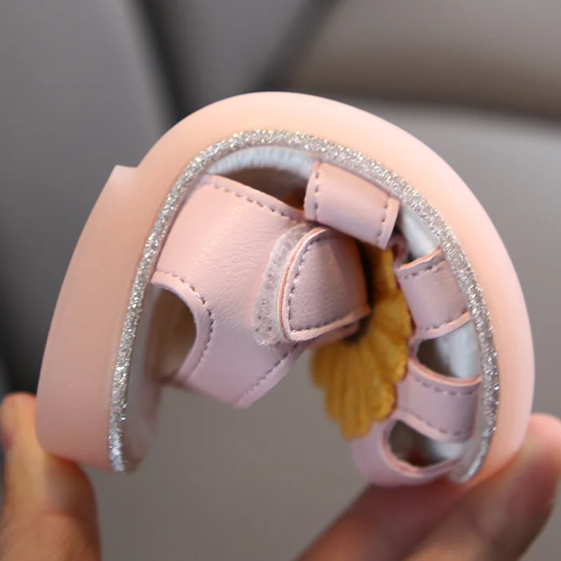 

Summer Girls Sandals Outdoor Children Princess Shoes Fashion Flowers Soft Bottom Non-slip Kids Flat Sandals Toddler Infant Shoes