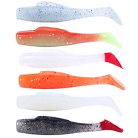 6pcsset 8cm plastic t tail fake lure soft faux fish baits bionic fishing tackle fishing lure bait fishing tool