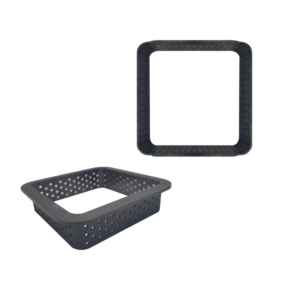 

New Design 8PCS Cake Mold Non Stick Bakeware Perforated Cutter Square-Shape Mousse Circle RingDessert DIY Tart Decorating 2021