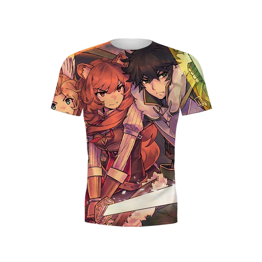 

New cartoon T-shirt the rising of the shield hero 3D printed Street Style Men's and women's fashion large hip hop T-Shirt