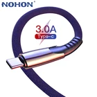 Кабель USB Type-C для передачи данных и зарядки для Samsung A50, A51, Huawei, Xiaomi Redmi Note 9, быстрая зарядка, длинный провод, шнур USB 2 м, 3 м