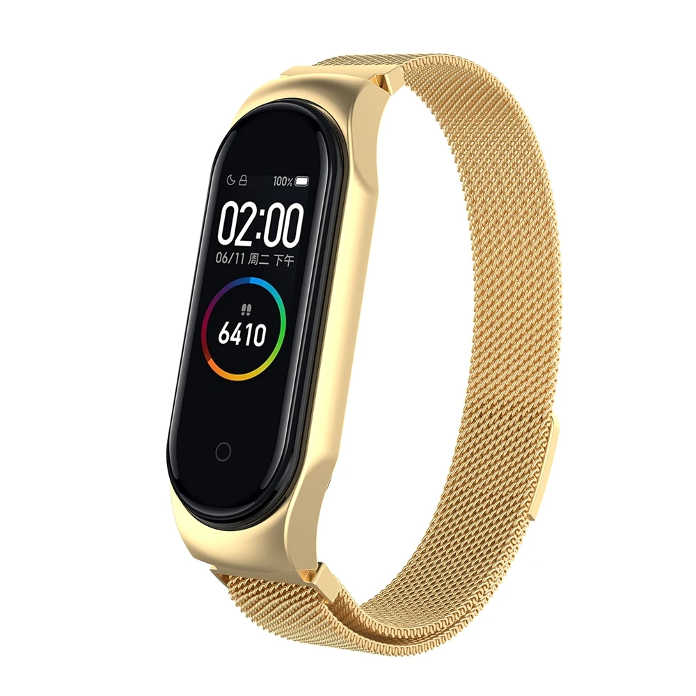 Metal Milanese Wrist Strap For XiaoMi Mi Band 4 3 Magnetic Bracelet Strap Mi Band 4 Mi4 Women Man Smart Band Accessories