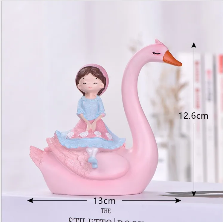 Сказочный Фламинго лебедь для девочек украшения с принцессами креативные