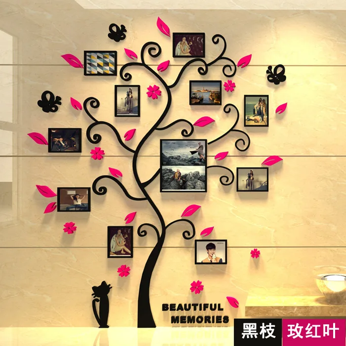 

3D Wall Stickers DIY Photo Frame Tree Acrylic Sticker Family Photo Tree Wall Stickers Art Home Decorative Wall Decals
