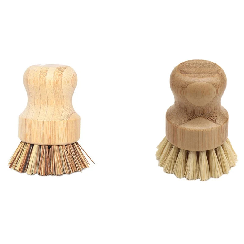 Кухонная креативная щетка с бамбуковой ручкой для чистки посуды чаши кастрюль