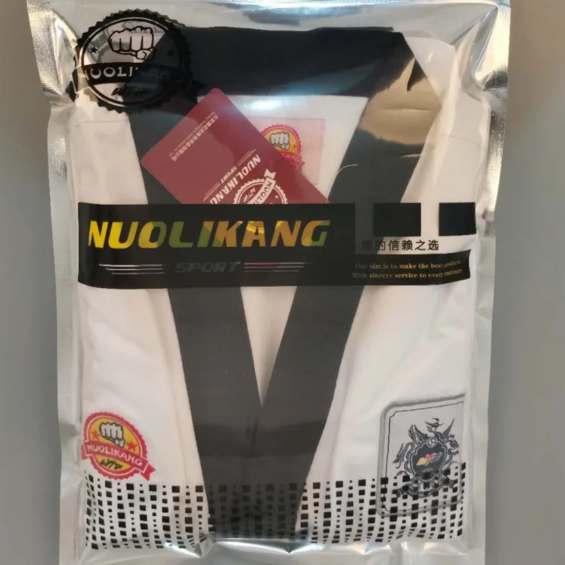 Традиционная белая униформа для тхэквондо детей и взрослых костюм Каратэ с