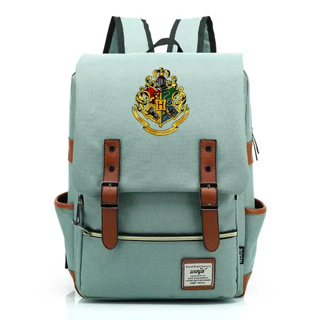 Волшебный Хогвартс Ravenclaw Слизерин Гриффиндор для мальчиков и девочек портфели для подростков школьные сумки холщовые женские сумки рюкзак мужской рюкзак - Цвет: 4
