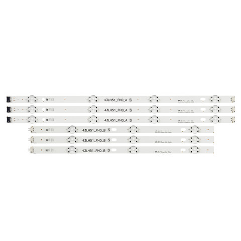 6pcs LED backlight bar for LG 43LH590V 43LF510V 43LF5100 43LH5100 ...