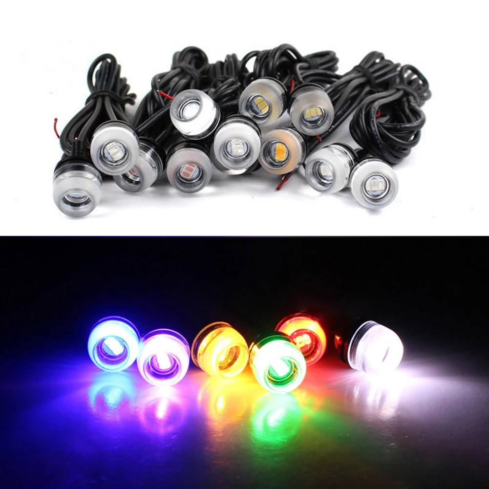 

2Pcs Motorcycle LED Screw Bolt Tail License Plate Light SMD Amber Eagle Eye 3SMD 5630 LED Car DRL Daytime Running Driving Signal