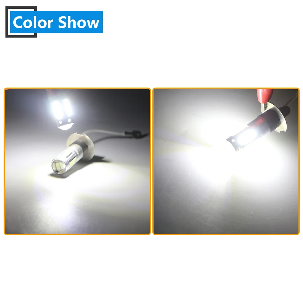 2-Pack DC12V Fog Light H1 H3 4014 30 SMD 600LM Led light Auto Car Styling Signal Day Running Driving 8000K White | Автомобили и