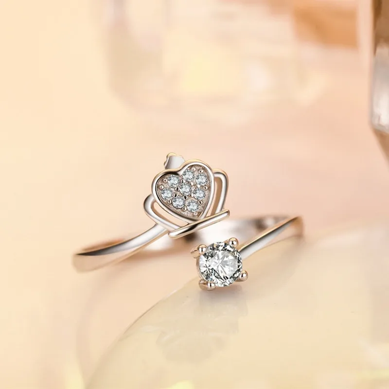 Изысканные циркониевые кольца в форме короны для женщин женское кольцо на палец