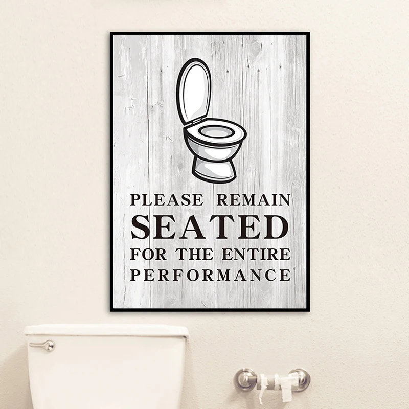 

Bathroom WC Wall Art Canvas Painting Toilet Paper Nordic Poster Picture Cuadros Picture Wall Pictures For Living Room Unframed