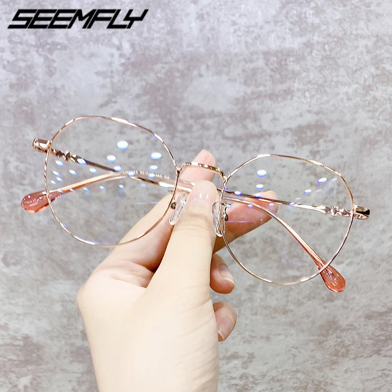 

Очки Seemfly с защитой от сисветильник, компьютерные очки с защитой от излучения, очки с прозрачными линзами, простые зеркальные очки унисекс