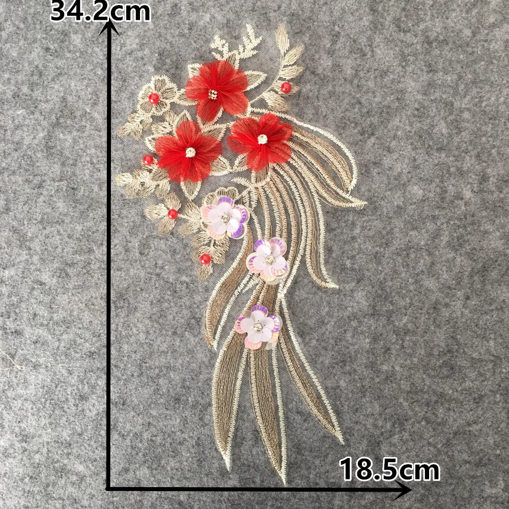 Аппликация для вышивки 3D цветок ABS жемчужный кружевной воротник шитье своими