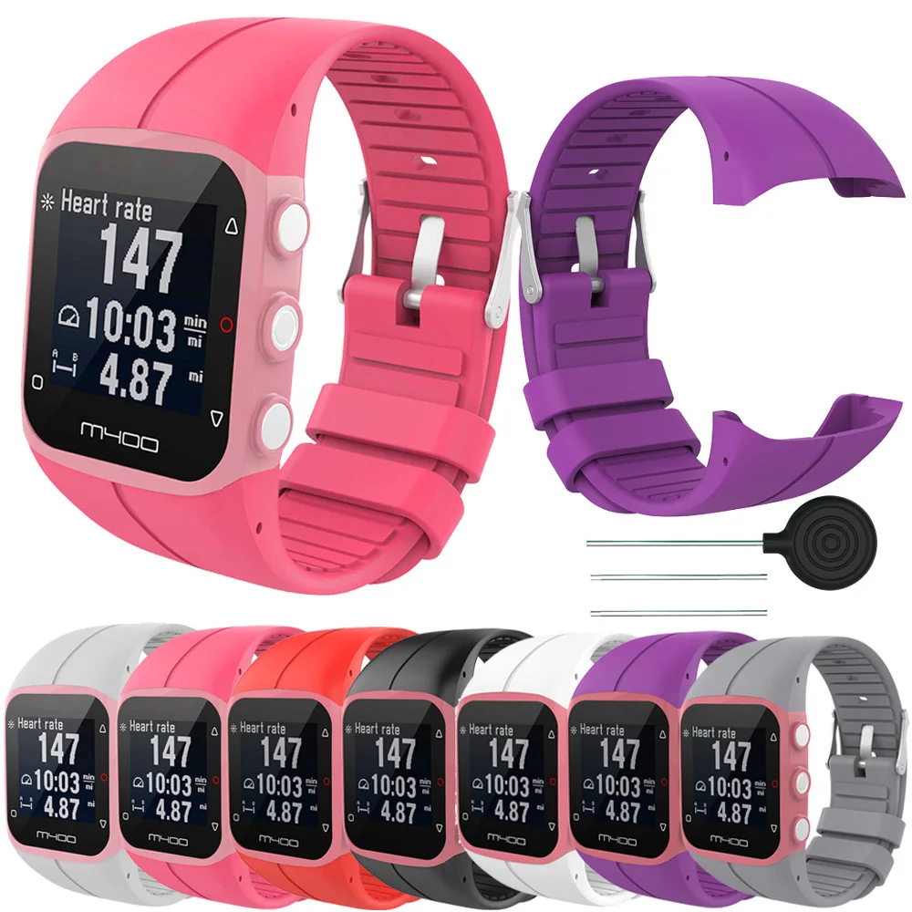 Jollychic силиконовый ремешок для часов Ремешок на запястье замена Polar M400 M430 gps бег
