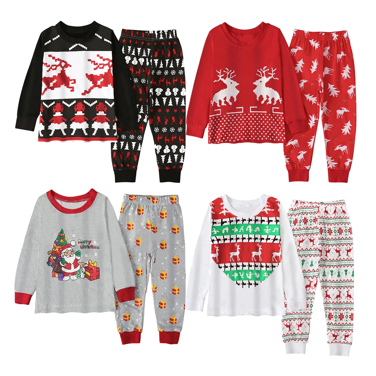 Пижамный комплект для маленьких девочек и мальчиков рубашка с длинным рукавом