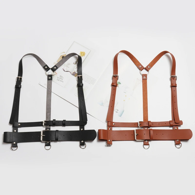 

2021 New Spring Summer Pu Leather Strap Belt Brief Personality Girdle Women Fashion Tide All-match
