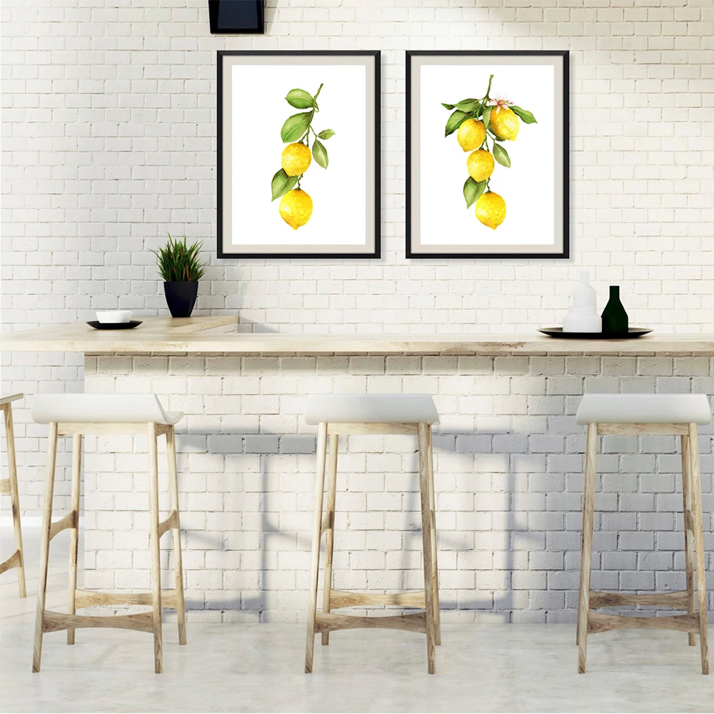 

Wall Art Canvas Painting Nordic Lemon for Child Room Nursery Fruit Posters and Prints Room Decor Pictures for Home Decoration