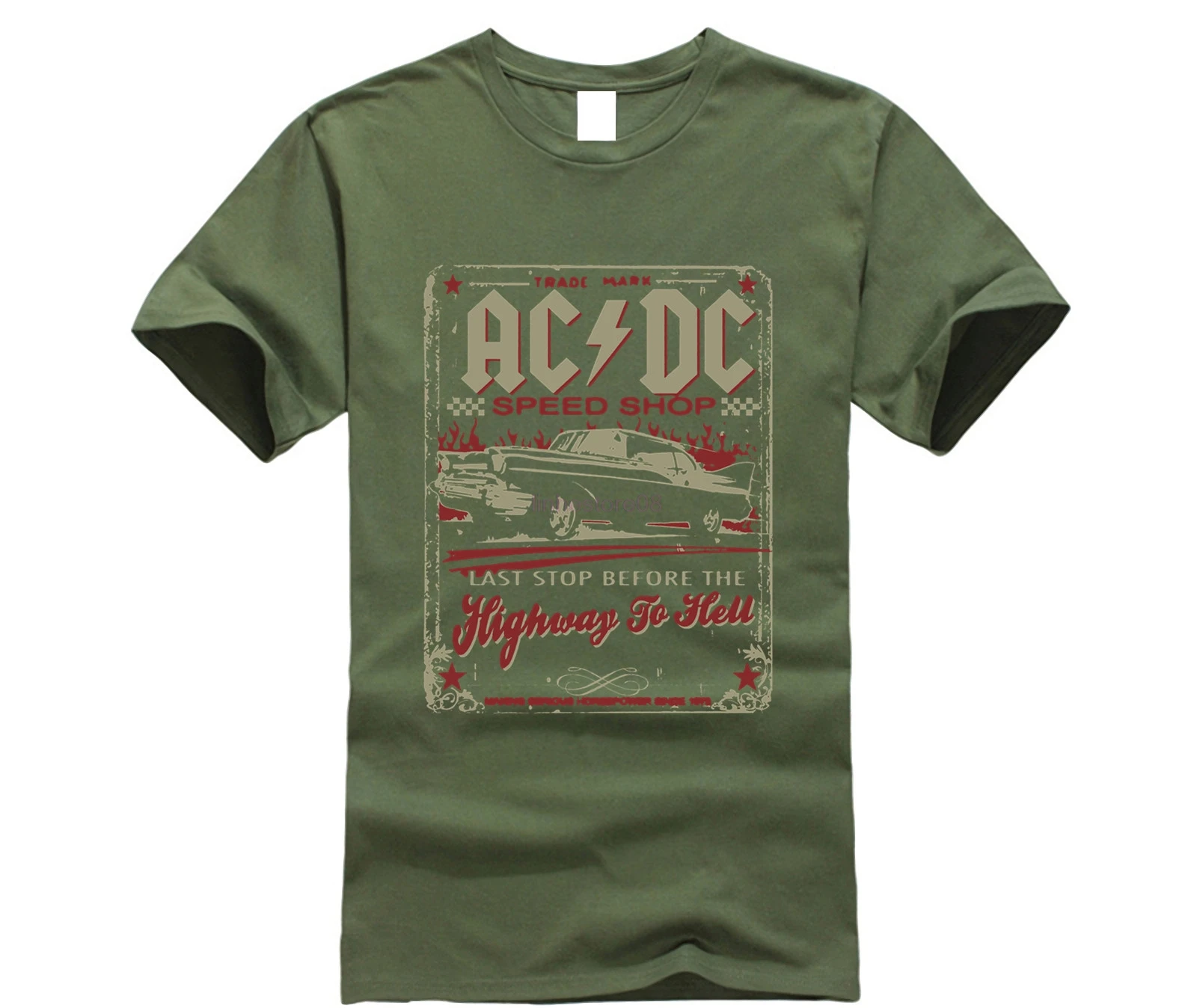 Мужская футболка новый модный бренд футболки от Highway To Hell Speed Shop AC_DC с коротким