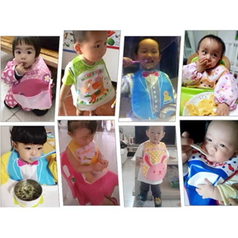 3 шт./лот детские нагрудники Водонепроницаемый ланч для маленьких мальчиков и