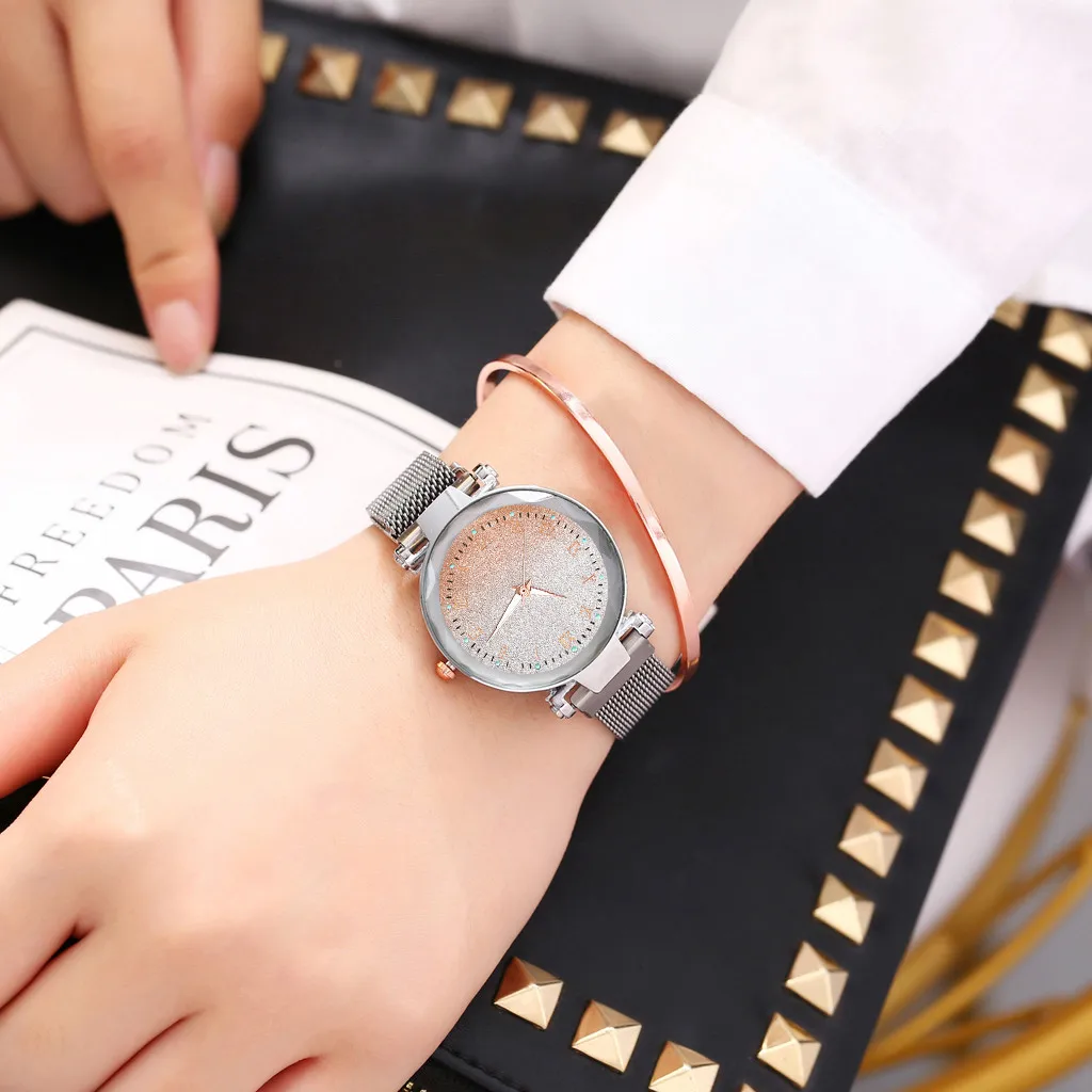 Женские наручные часы Vansvar relojes para mujer кварцевые с магнитной пряжкой светящиеся из