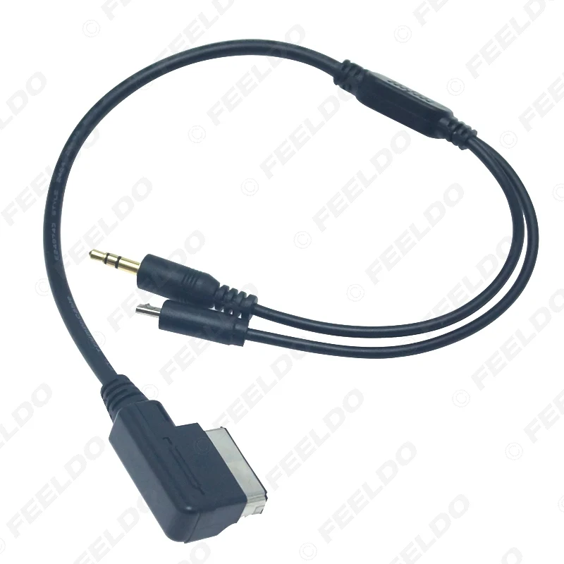 FEELDO 1 шт. аудио автомобиля Музыка AMI/MDI интерфейс до 3 5 мм Мужской Micro USB AUX кабель для