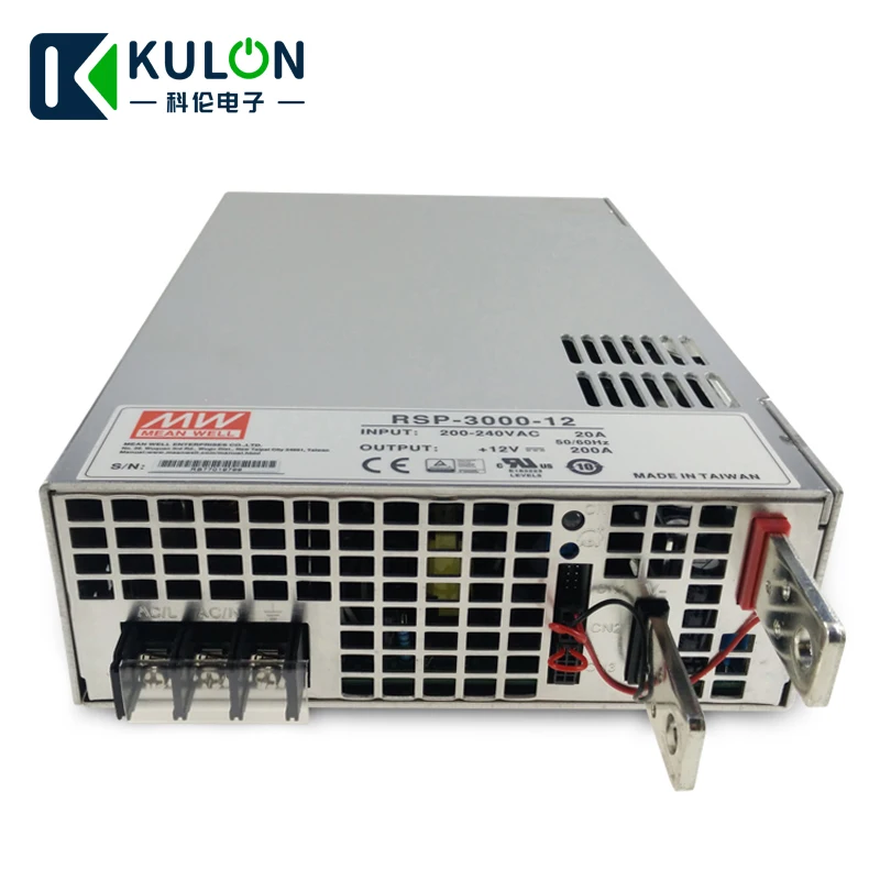 Оригинал MEAN WELL RSP 3000 12 3000W 200A 12V ac/dc meanwell источник питания с функцией PFC обмен током