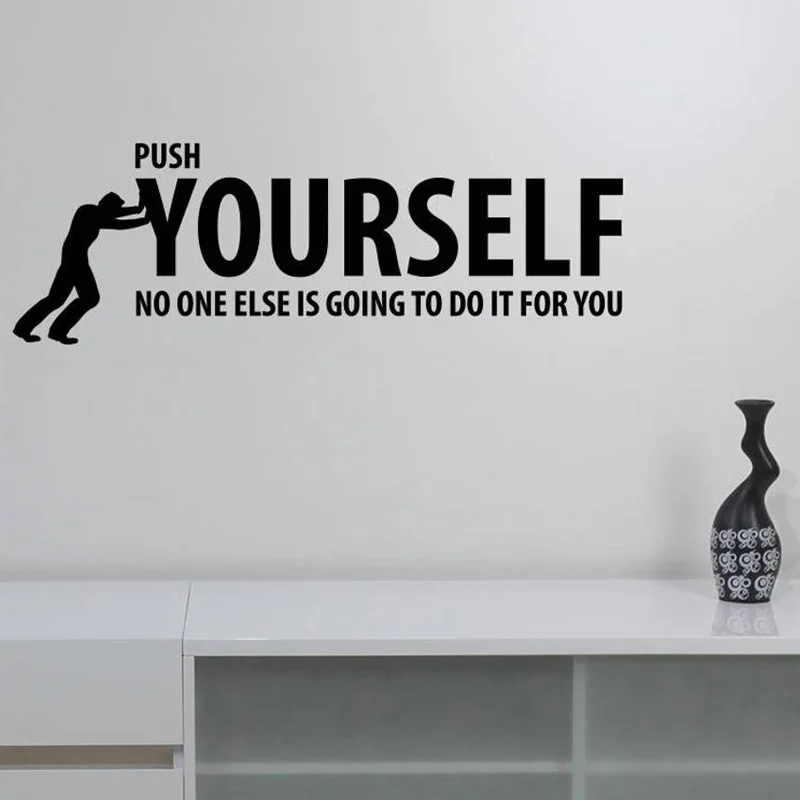 Мотивирующая Наклейка на стену с цитатой, наклейка для фитнеса, тренажерного зала, художественный декор для клуба, E158
