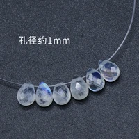 6pcs natural stone pendant drop shaped flash labradoriteamazonite for jewelry making diy bracelet earrings necklace accessory