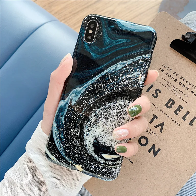 Цветной гранитный мраморный мягкий чехол для телефона iphone 11 чехол для iphone X Xr XS Max 8 plus 6 6s 7 iphone 11 pro Max fundas