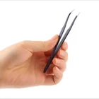 Высококачественный Пинцет QL Crystal, сгибаемый + прямой новый промышленный Антистатический пинцет из нержавеющей стали, Швейные аксессуары