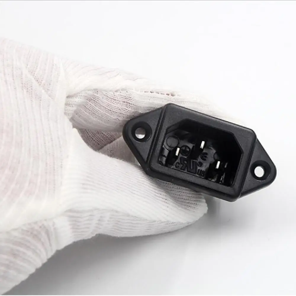 250VAC 3 Pin iec320 C14 Входной разъем питания с красной лампой кулисный переключатель 10A