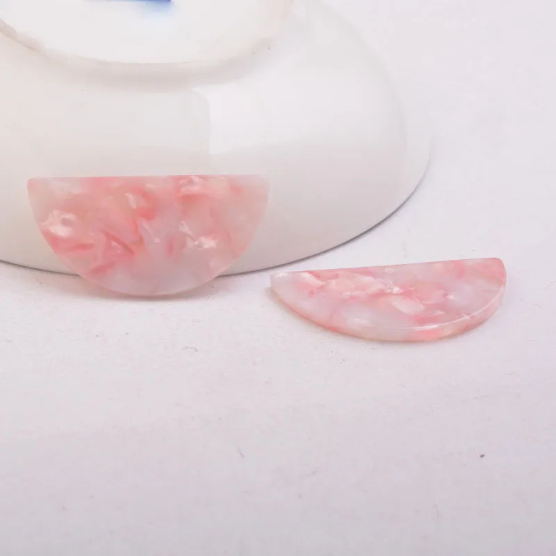 Ацетатные плиты полукруглые амулеты 18*37 мм подвески из уксусной кислоты