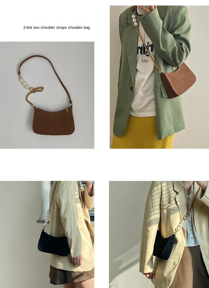 

Fashion Vintage Beading Solid Shoulder Bags Crossbody Bags for Women 2021new Tote Bag Forever Young Luxury Handbags