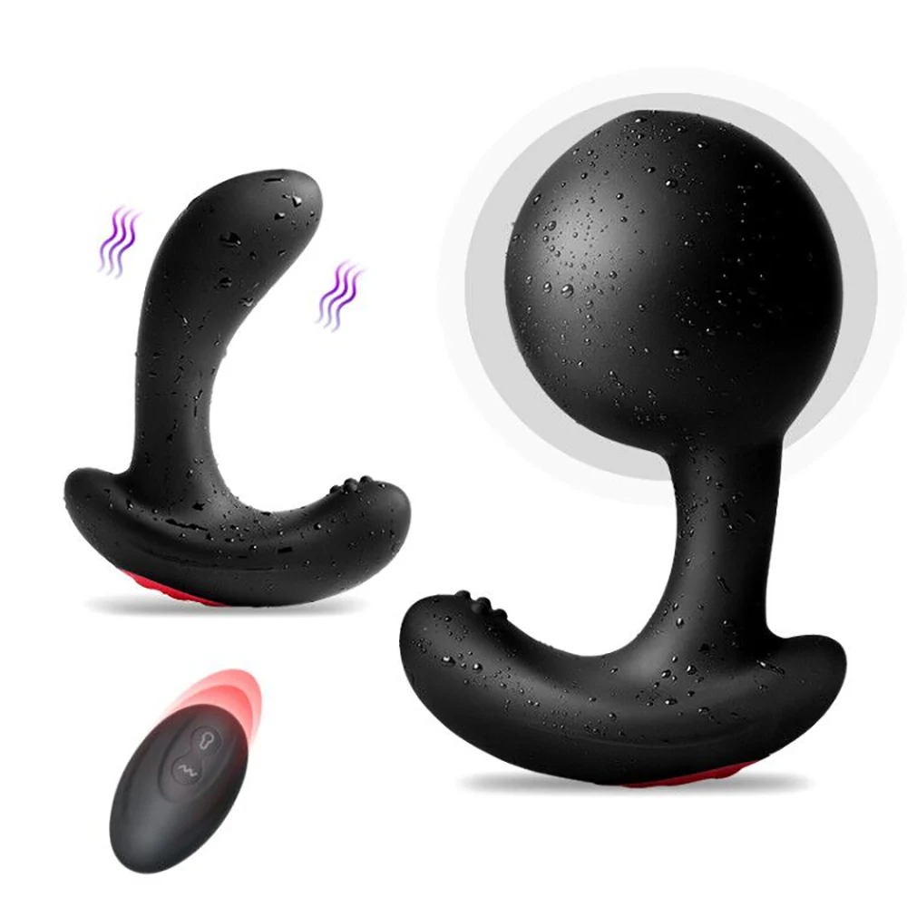 Inflatable Anal Plug Vibrating Toys For Women Vaginal Stimulation Butt Adult Sex Prostate Massager Dilatador | Красота и здоровье