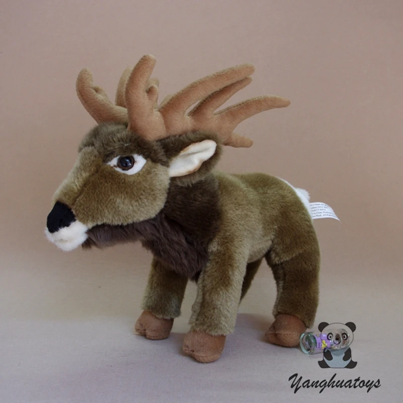 Высокое качество Мягкие животные игрушки настоящая жизнь плюшевый Лось куклы