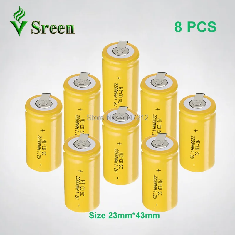 1,2 V SC 2200mAh NI-CD с никелевым листом аккумуляторная батарея электронный аккумулятор DIY to Subc перезаряжаемые пакеты батарей