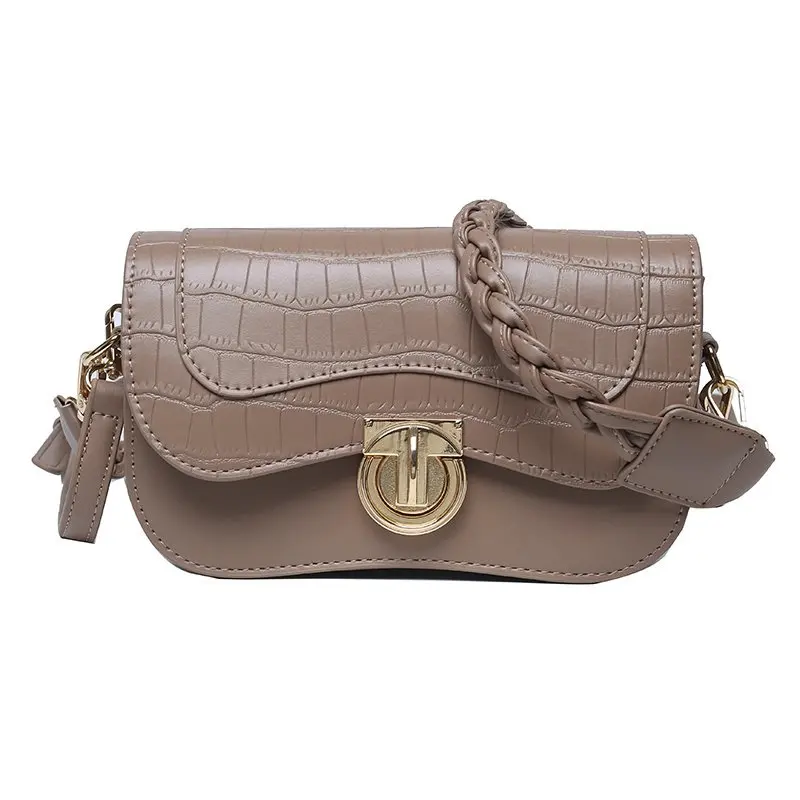 

Crocodile Pattern Crossbody Bags for Women 2021 Winter Small Chain Handbag Small Bag PU Leather Ladies Designer Shoulder Bags