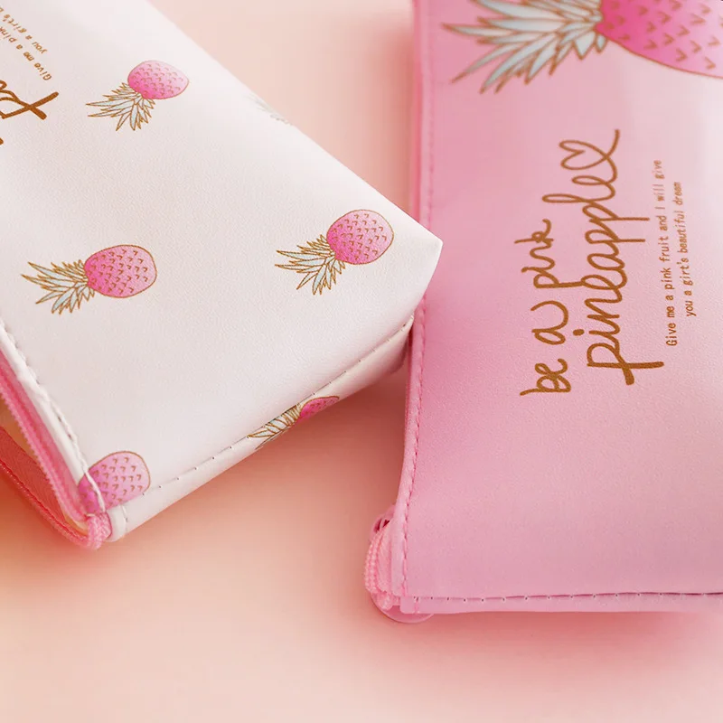 

1 Pcs Kawaii Pu Pencil Case Pineapple Gift Estuches School Pencil Box Pencilcase Pencil Bag School Supplies Stationery