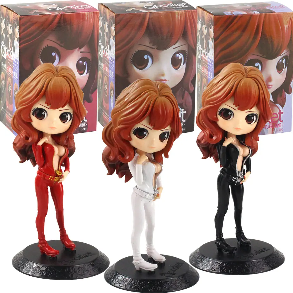Фигурки Q Posket 16 см Fujiko Mine Lupin III Аниме Сексуальная красота аниме Модели игрушки