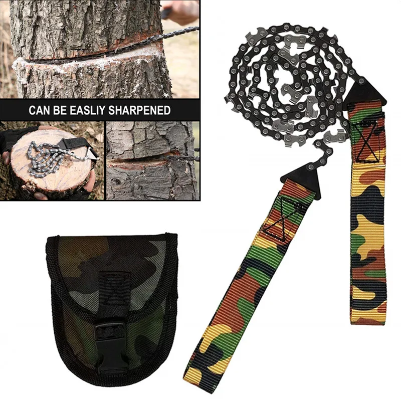 Camouflage Наружная карманная цепная пила 36 дюймов, лучшая компактная складная ручная пила, инструмент для резки дерева для выживания, кемпинга, охоты - Цвет: Camouflage