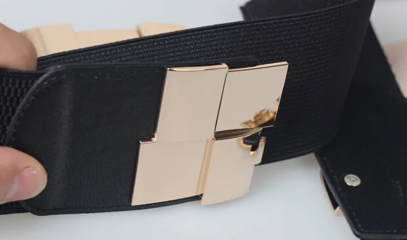 Высококачественный Женский широкий пояс разноцветный декоративный с квадратной