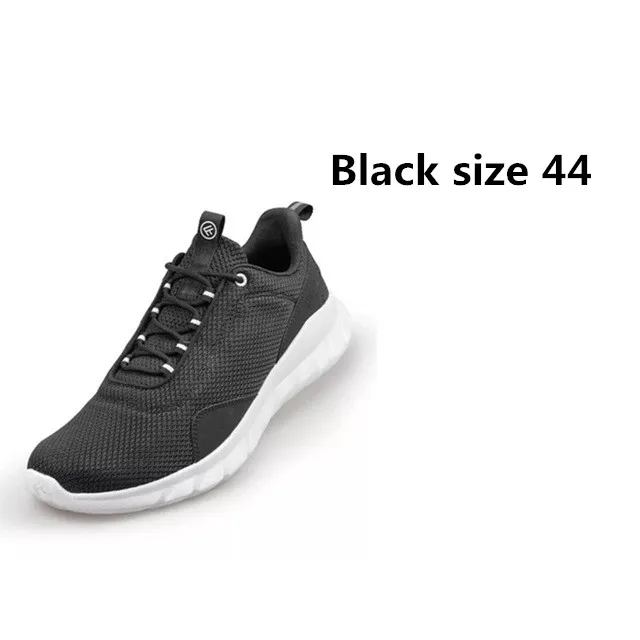 Black 44 Xiaomi FREETIE 39-44 размера плюс мужская спортивная обувь, светильник, Дышащие Трикотажные Городские кроссовки для бега, для спорта на открытом воздухе - Цвет: Black 44