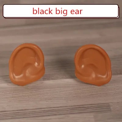 black big ear Blyth Doll Ears for Blyth Doll Icy Doll White Natural Tan Dark and Super Black Skin Only Ears No Doll Children Toys for Girls - Цвет: black big ear