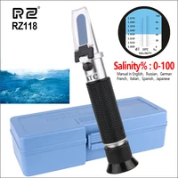 rz refractometer seawater salinity auto water salt hydrometer tester professional 0 10 aquarium digital handheld refractometer