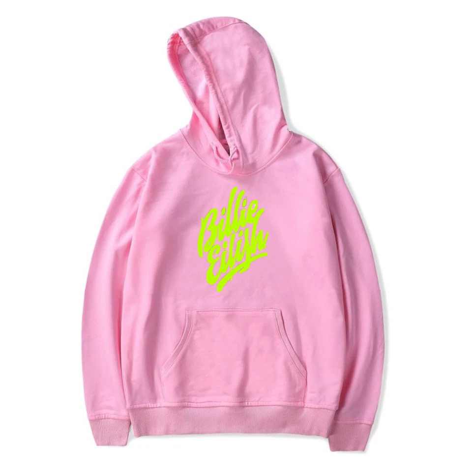 Уличная одежда Billie Eilish, толстовка с капюшоном, Мужская зимняя Толстовка с длинным рукавом в стиле Харадзюку, Повседневная Мягкая Белая простая Толстовка в стиле хип-хоп - Цвет: navy blue
