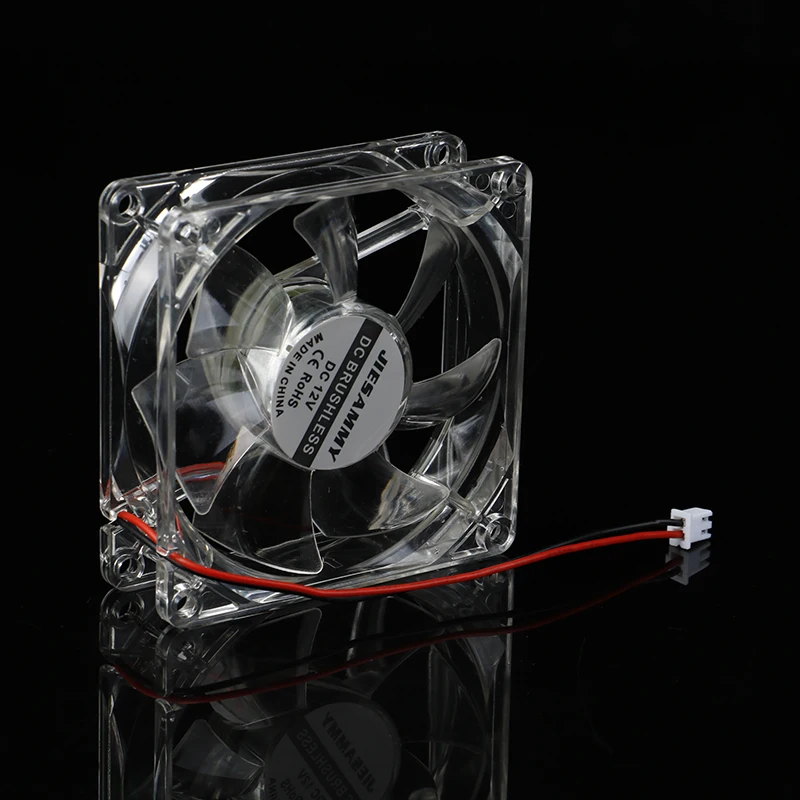 1Pcs Good Quality 80mm DC 12V 4Pin Transparent Cooling Fan PC Computer Case Brushless |