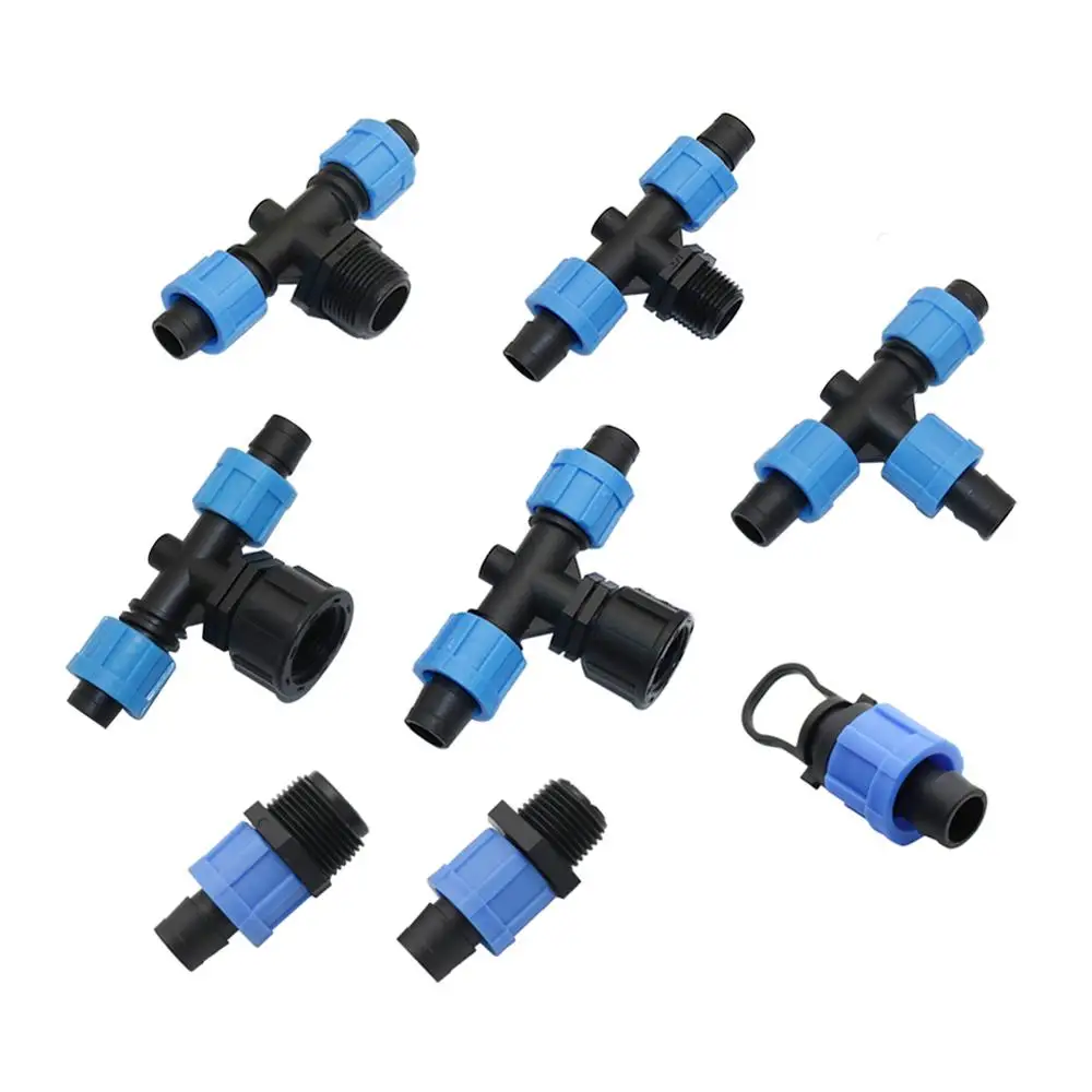 2 шт. 16 мм Прямые коннекторы типа тройника с резьбой 1/2 &quot3/4&quot DN17 соединители для