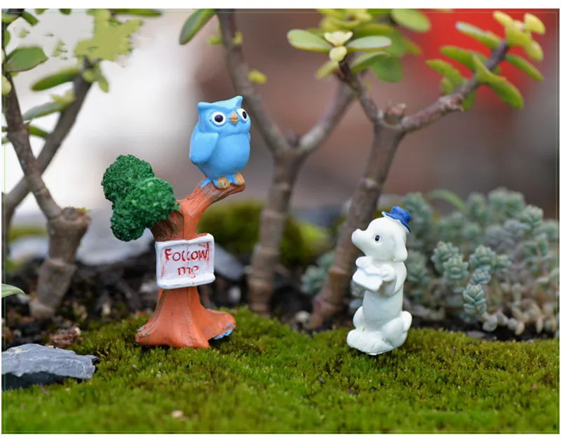 Моделирующие фигурки животных 2 цвета дерево сова мультфильм Аниме